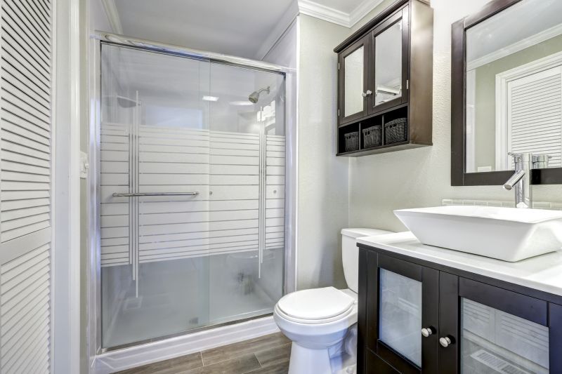Corner Shower with Sliding Doors